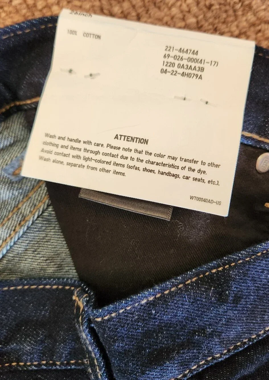 NWT Women's Uniqlo Wide Straight Jeans In Navy Dark Wash - Picture 7 of 10